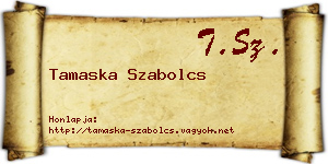 Tamaska Szabolcs névjegykártya