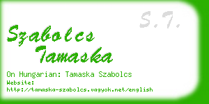szabolcs tamaska business card